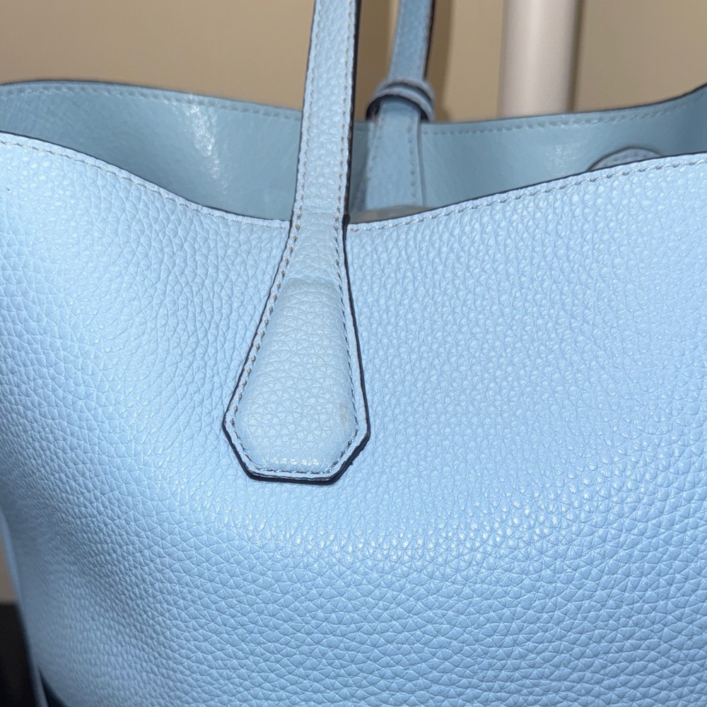 Tory Burch Light Blue and Navy Tote - Picture 7 of 16